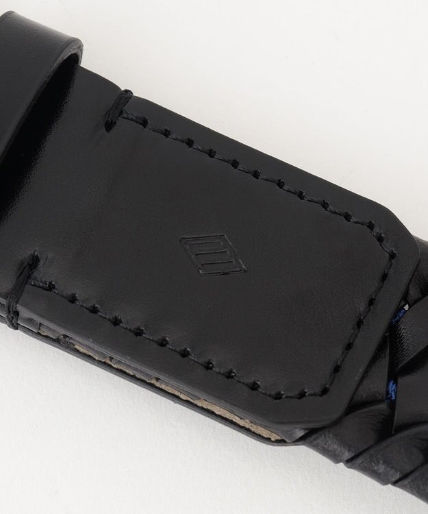 JOSEPH ABBOUD 【伸びる/日本製】ストレッチレザー ベルト ブラック系