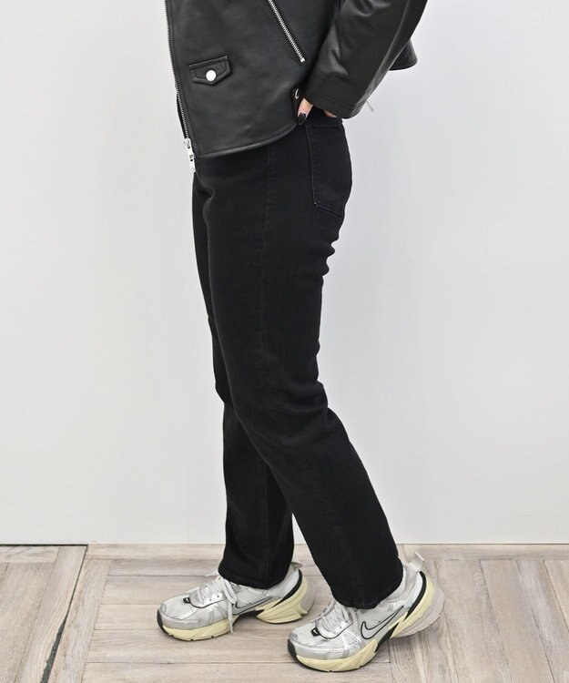 caqu Slim boy`s 程よいフィット感のボーイフィットデニム black 1year