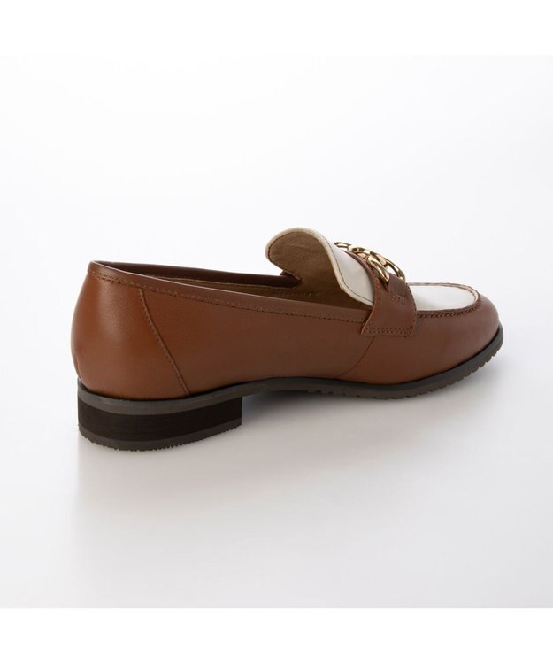 ing <ing>チェーンモチーフローファー ブラウンコンビ