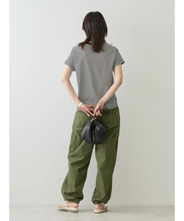 AMERICAN HOLIC 刺繍ロゴボーダープルオーバー Ivory