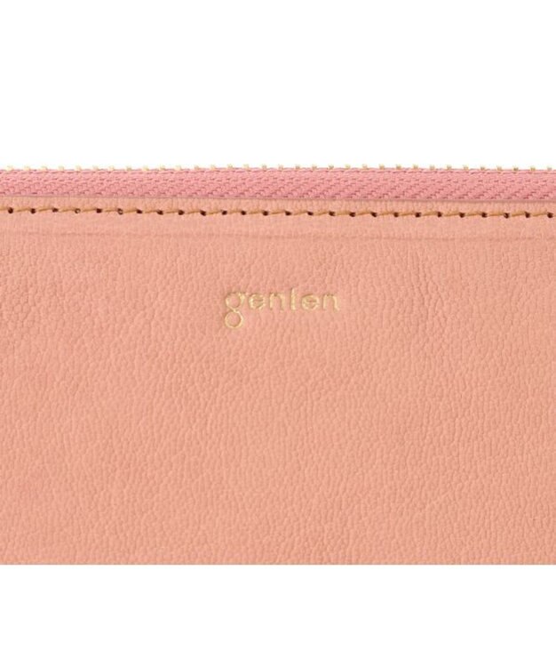 genten フレスコ　Ｌファスナー長財布 ピーチベージュ