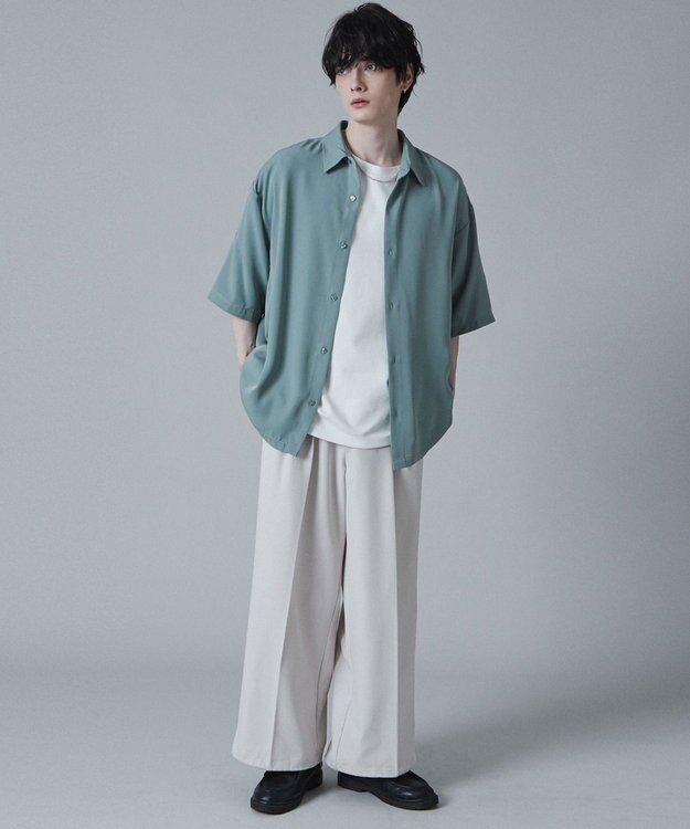 WEGO トロミBIGシャツ（S） グリーン