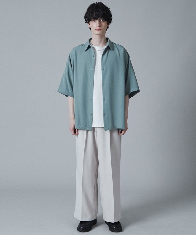 WEGO トロミBIGシャツ（S） グリーン