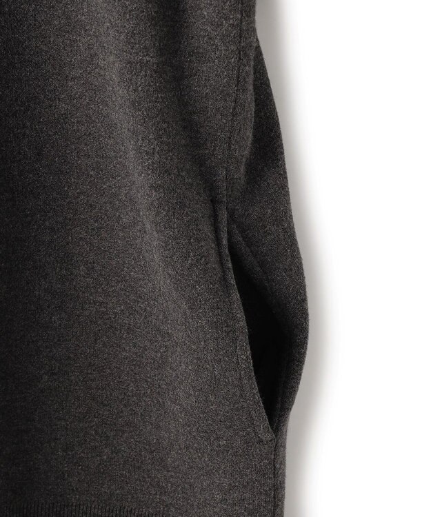 23区 L 【Lサイズ限定/洗える】ヴィスコースストレッチ ニット パーカー グレー系