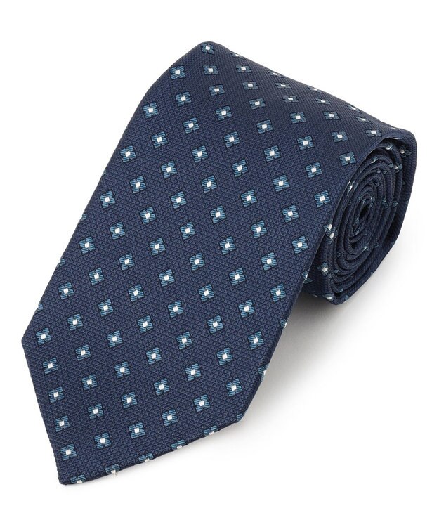 J.PRESS MEN 【VINTAGE JACQUARD COLLECTION】小紋柄 ネクタイ ネイビー系9