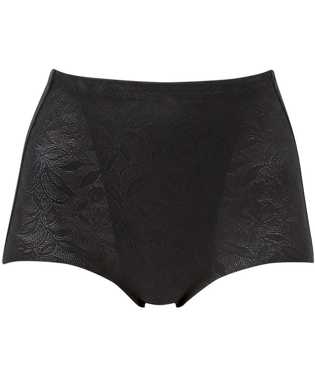 Wing 補整ショーツ ほどよいおなか押さえ まるみのあるヒップライン ここちよいフィット感 【Pパンツ レースシェイプショーツ】 はきこみ丈ふかめ KJ4250 ウイング／ワコール ブラック