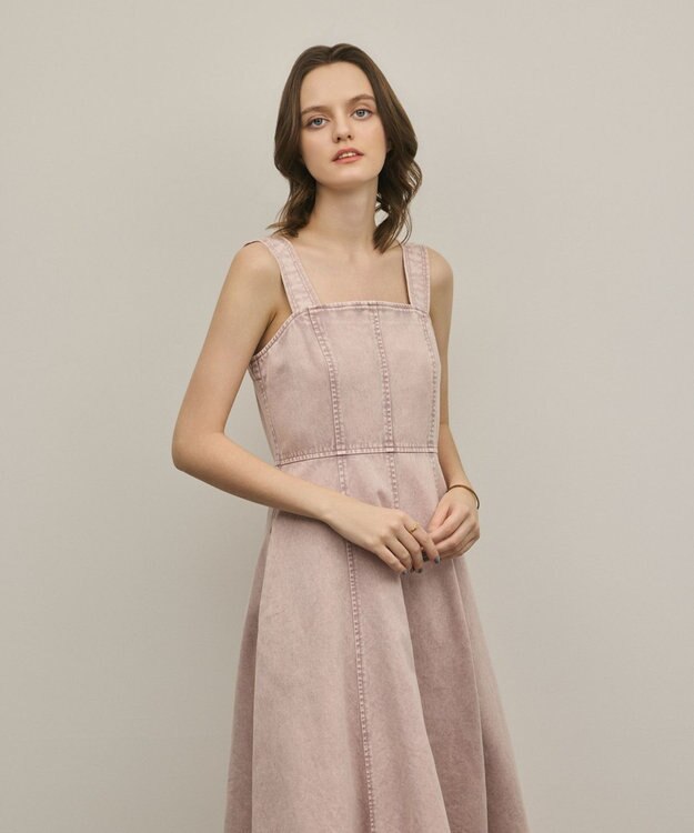 GRACE CONTINENTAL ハンカチーフヘムデニムワンピース ピンク