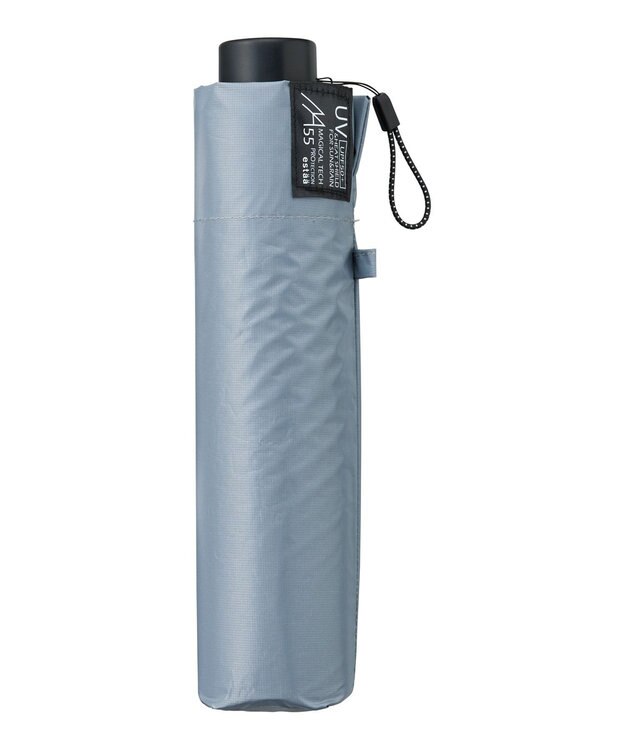 MOONBAT 【遮光100％/超軽量/耐久性】マジで軽い傘 晴雨兼用 折りたたみ日傘 マジカルテックプロテクション Tough 12 rib 55cm ライトグレー