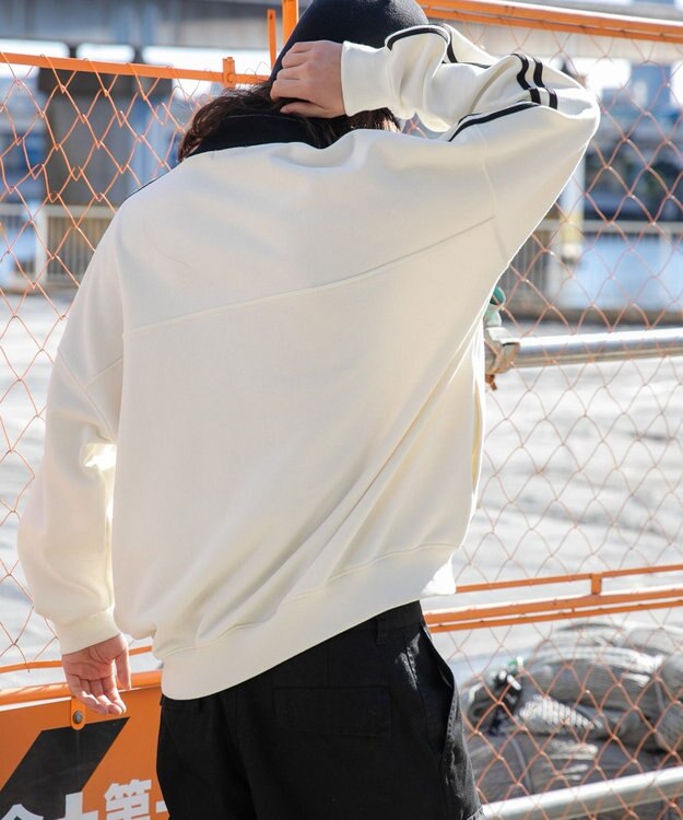 WEGO ヘビーウエイトラインスリーブプルオーバー オフホワイト