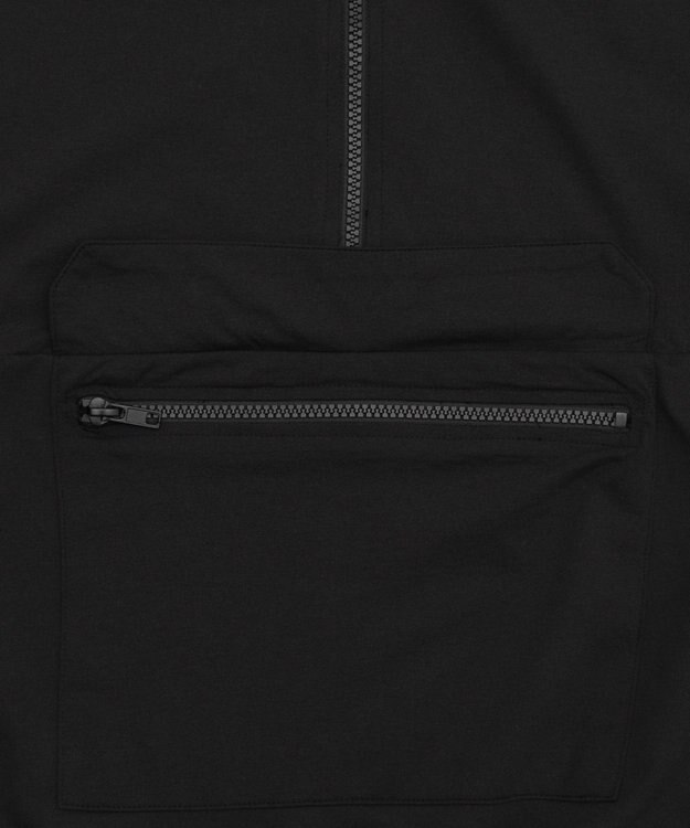 WEGO 【UVカット/吸水速乾/水陸両用/ラッシュガード】ハーフジップアノラックパーカー ブラック