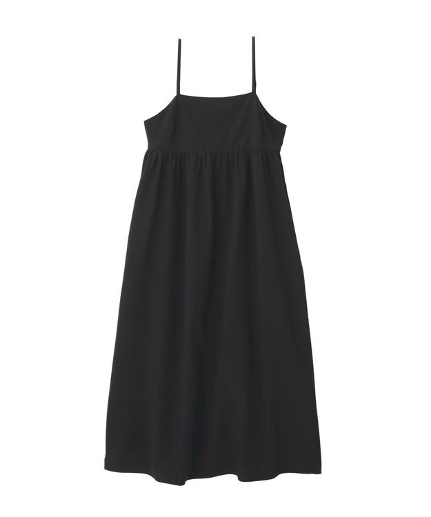 AMERICAN HOLIC 【選べる丈】【イージーケア】サッカーキャミワンピース Black