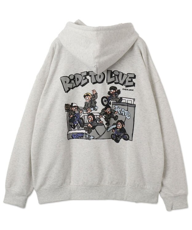 WEGO 【ユニセックス着用ITEM】別注NEW　JACKグラフィックプルパーカー アッシュグレー