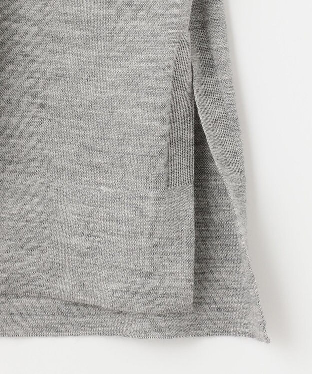 自由区 【洗える/Sサイズ有】カシミヤシルクブレンド ニットカーディガン ライトグレー系