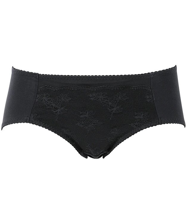 Wing ジュニアショーツ おしりにくいこみにくい ズレ上がりにくい(裾) RB2555とペア 【non!PKパンツ】 はきこみ丈あさめ RJ3555 ウイング／ワコール ブラック