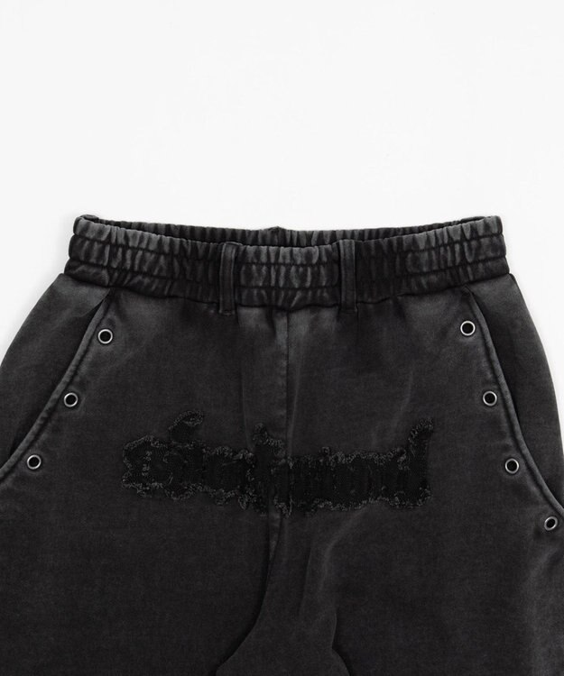 WEGO 【ウエストゴム/ユニセックス着用ITEM】ブリーチハトメスウェットパンツ ブラックその他