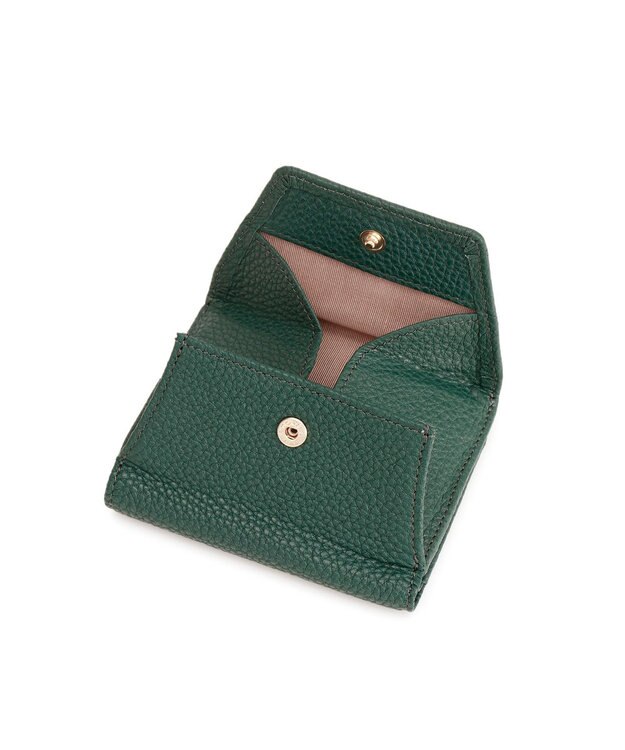 IBIZA 牛革　BOXコインケース付折り財布 緑