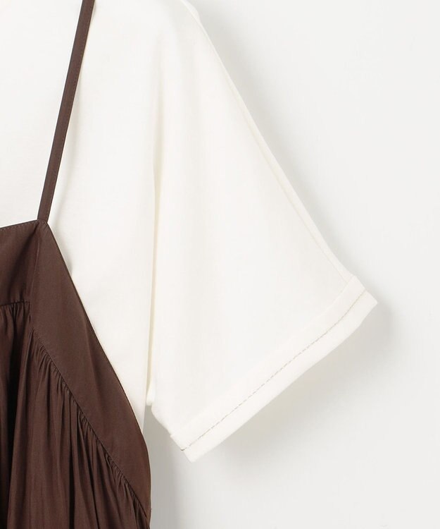 J.PRESS LADIES 【WEB限定・洗える】キャミワンピース カットソー ツインセット ブラウン系