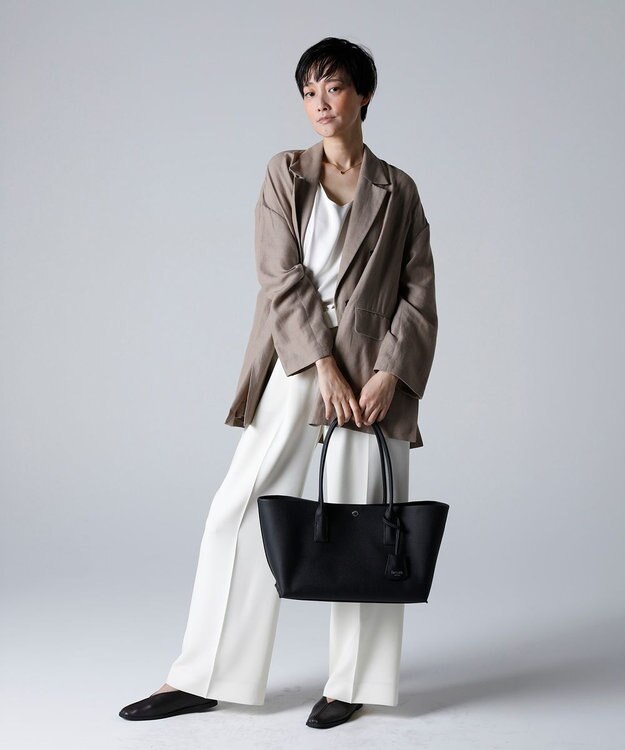 TOPKAPI 【雑誌掲載】【Breath TOPKAPI】ELAN エラン シュリンクレザー 2way トートバッグ ブラック