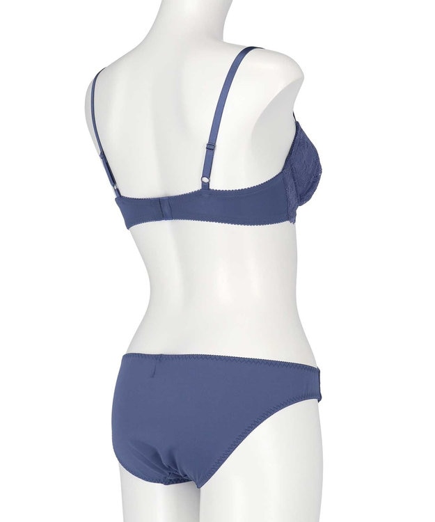 AMPHI ブラジャー ショーツセット まる胸メイク 推し活・推し事応援 Aカップあり 【ブラショーツセット】 上下セット ブラ BBJ201 アンフィ／ワコール ブルー