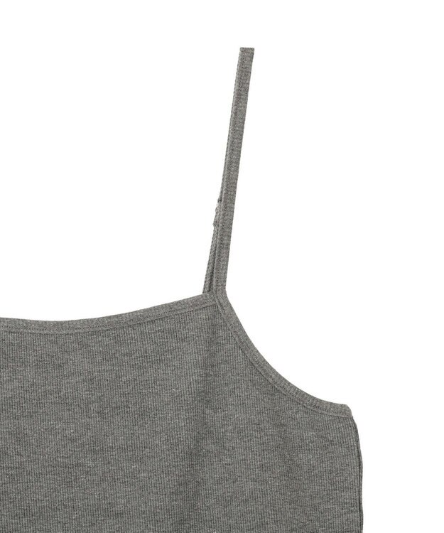 earth music&ecology チュールヘムキャミソール Dark Gray Mixture
