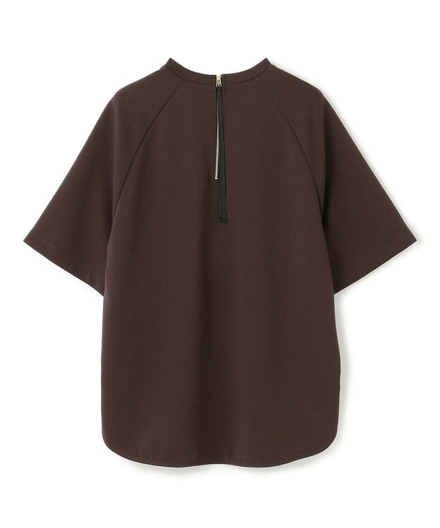 UNFILO BEAUTY FORM JERSEY Light バックZIPトップス ブラウン