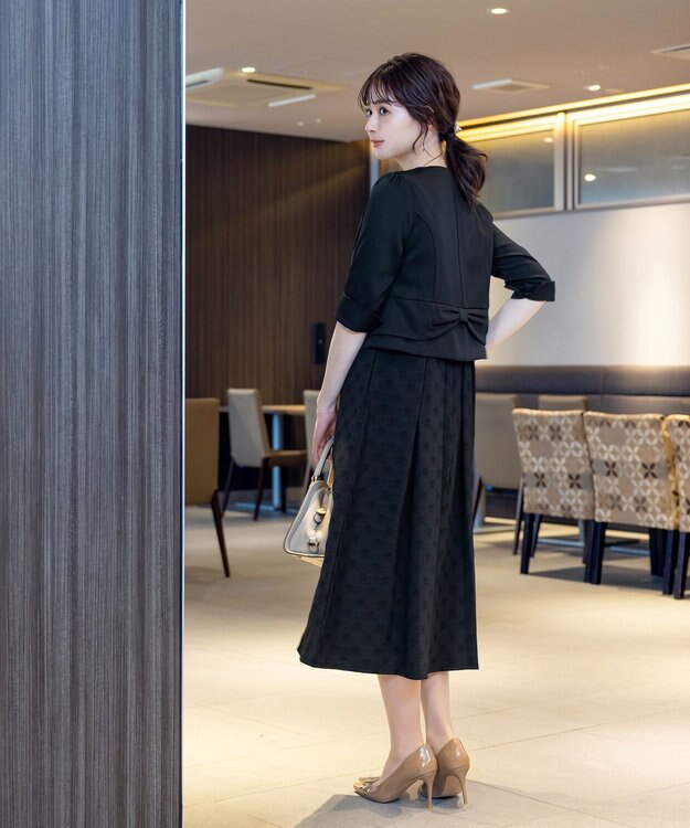 Tiaclasse L 【新色追加・洗える】バックリボンジャレロ ブラック