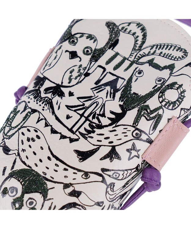tsumori chisato CARRY ムーンライトアニマル モバイルケース スマホケース スマホショルダー ブラック