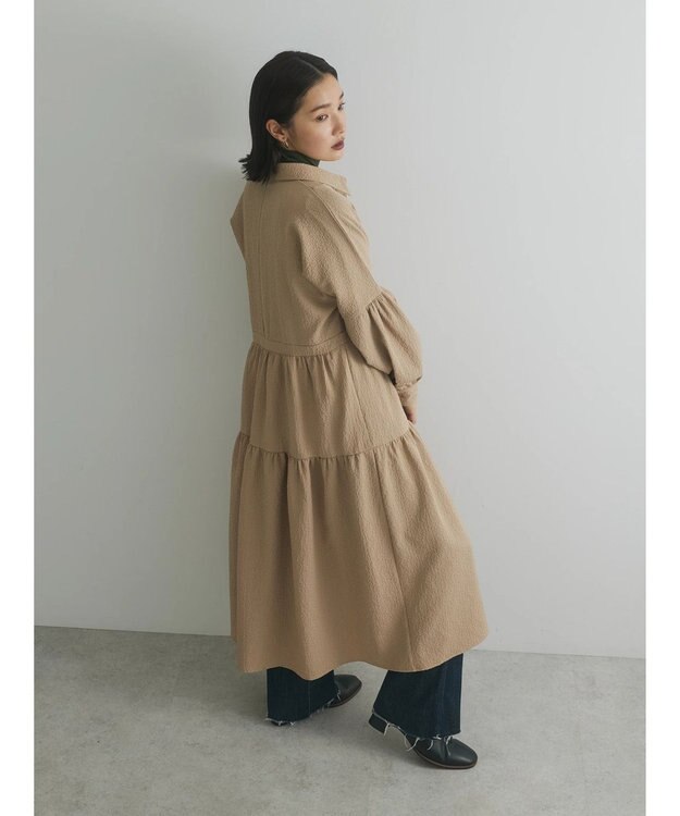 Green Parks armonia. ジャガードシャツワンピース Beige