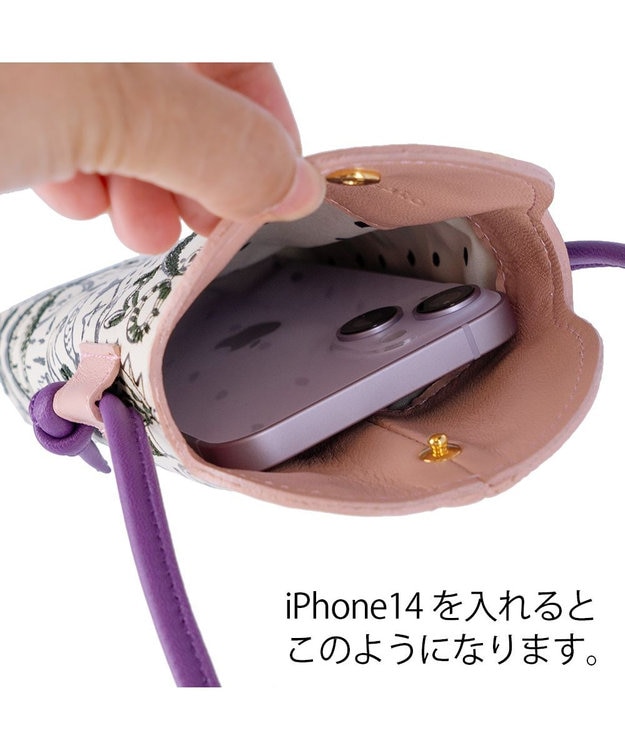 tsumori chisato CARRY ムーンライトアニマル モバイルケース スマホケース スマホショルダー ブラック