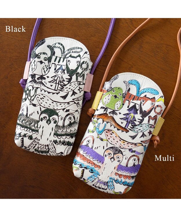 tsumori chisato CARRY ムーンライトアニマル モバイルケース スマホケース スマホショルダー マルチ