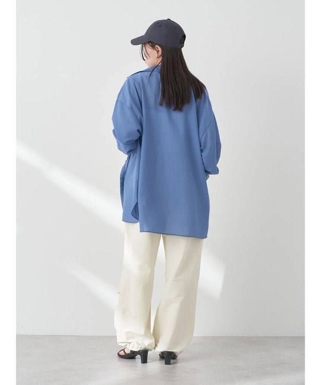 earth music&ecology シアーボーイズライクシャツ Off White