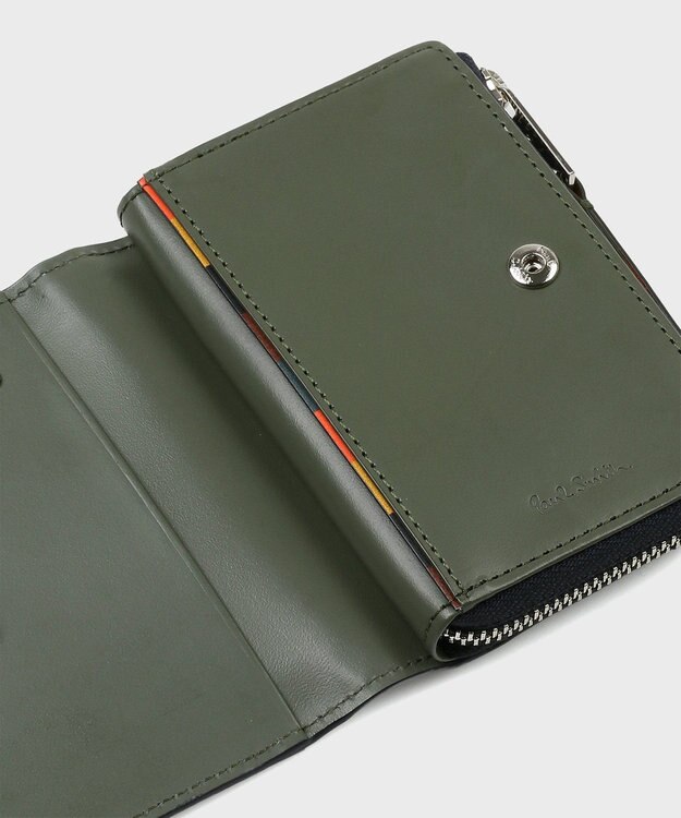 Paul Smith ブライトストライププラー コイン＆キーケース ネイビー