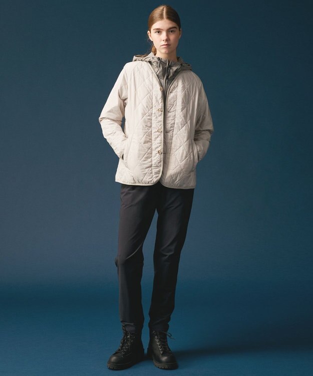 JOSEPH ABBOUD MOUNTAIN 【JAPANファブリック/吸水速乾】プレーティング天竺アウトドア Tシャツ ホワイト系