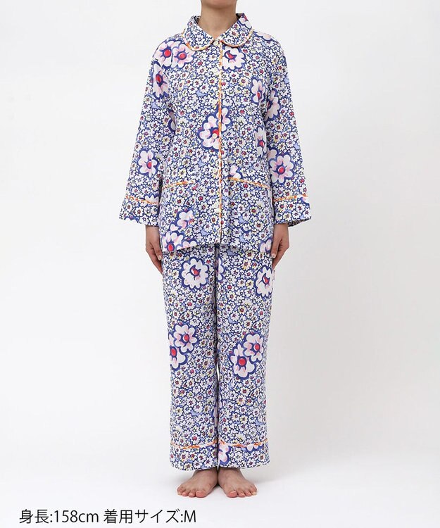 tsumori chisato SLEEP ツモリチサト パジャマ 9分袖 長袖 9分丈 綿100%(本体) 楊柳素材 レディース UDT243 /ワコール ブルー