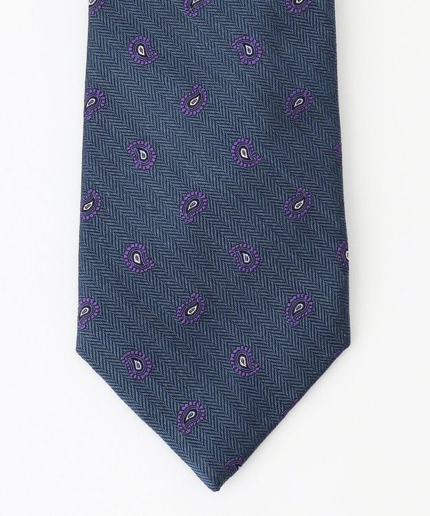 J.PRESS MEN 【J.PRESS SPUN SILK COLLECTION】小紋柄ネクタイ ダルブルー系7