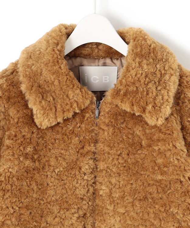 ICB フェイクボア ブルゾン キャメル系