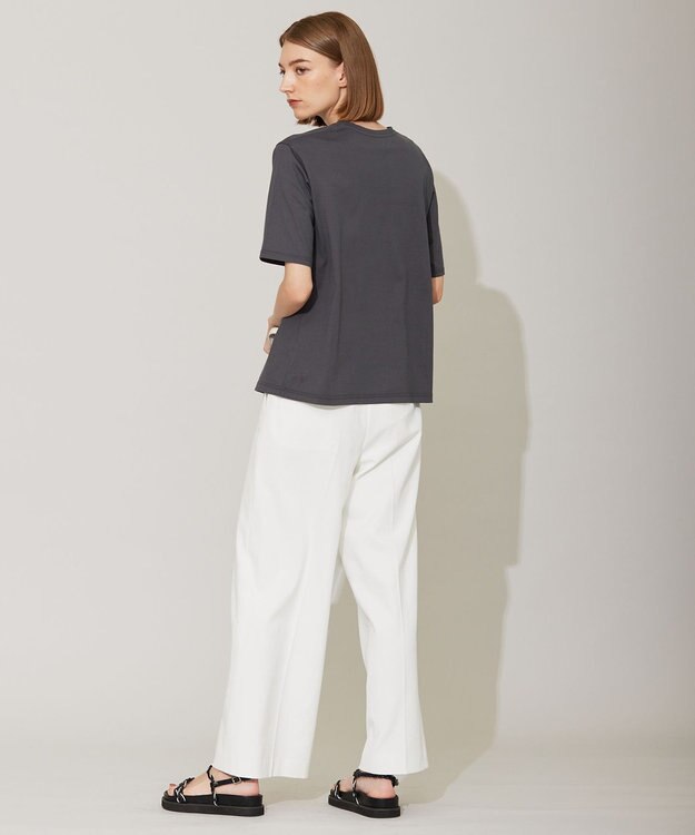 ICB 【洗える】 ロゴTEE カットソー チャコール系