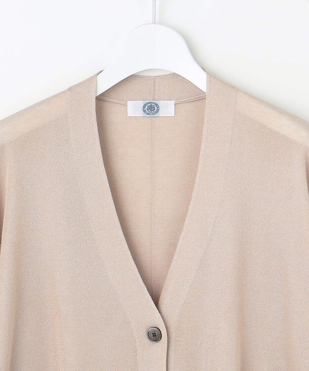 J.PRESS LADIES S 【洗える】Vis/Peスパーク ニット カーディガン ベージュ系