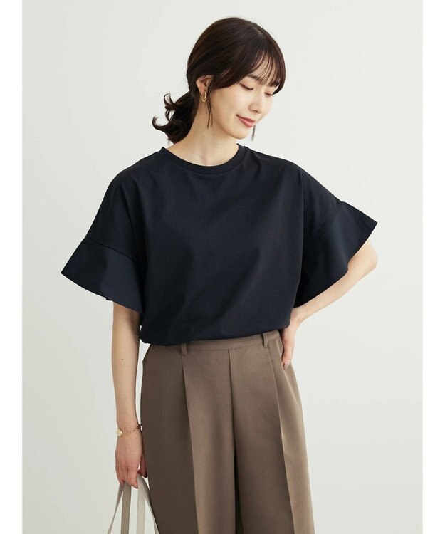 Green Parks フレアスリーブドッキングプルオーバー Black