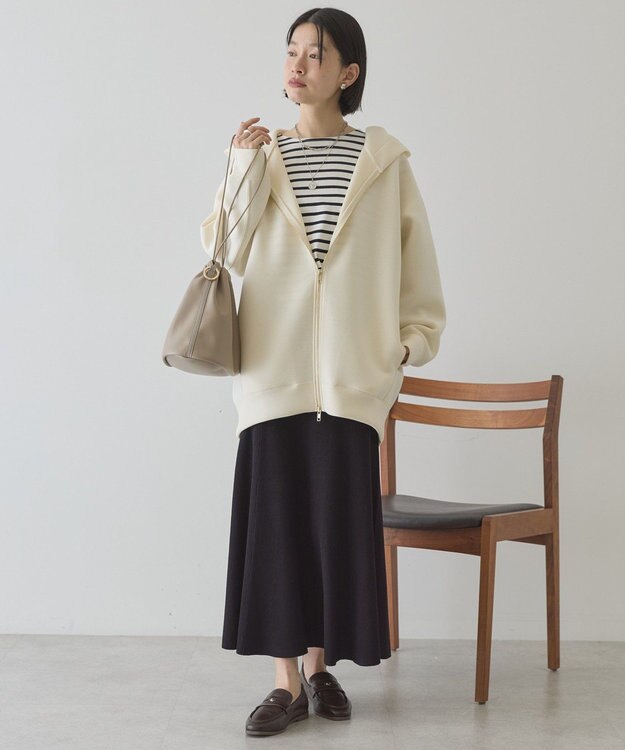 AMERICAN HOLIC ポンチZIPパーカー Ivory