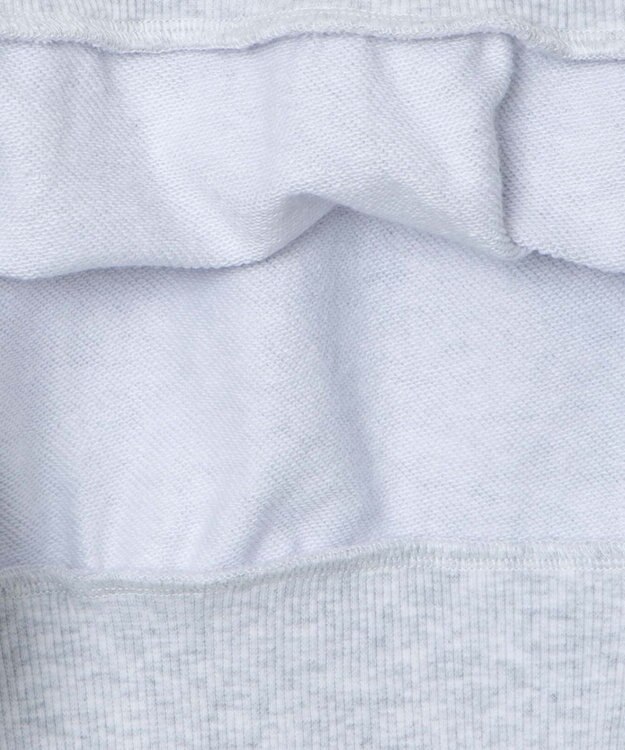 WEGO Vネックラインリブショートスウェット 杢グレー