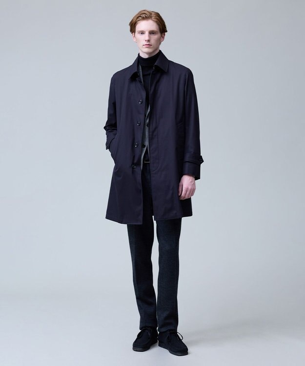 J.PRESS MEN 3シーズン対応【定番】コンパクトスピンギャバジン ステンカラーコート_25年モデル ネイビー系