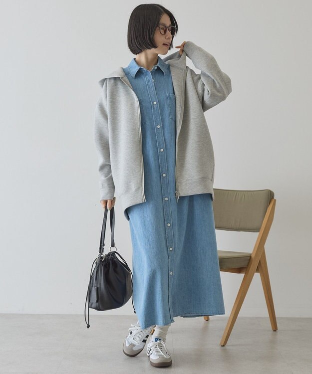 AMERICAN HOLIC ポンチZIPパーカー Light Gray Mixture