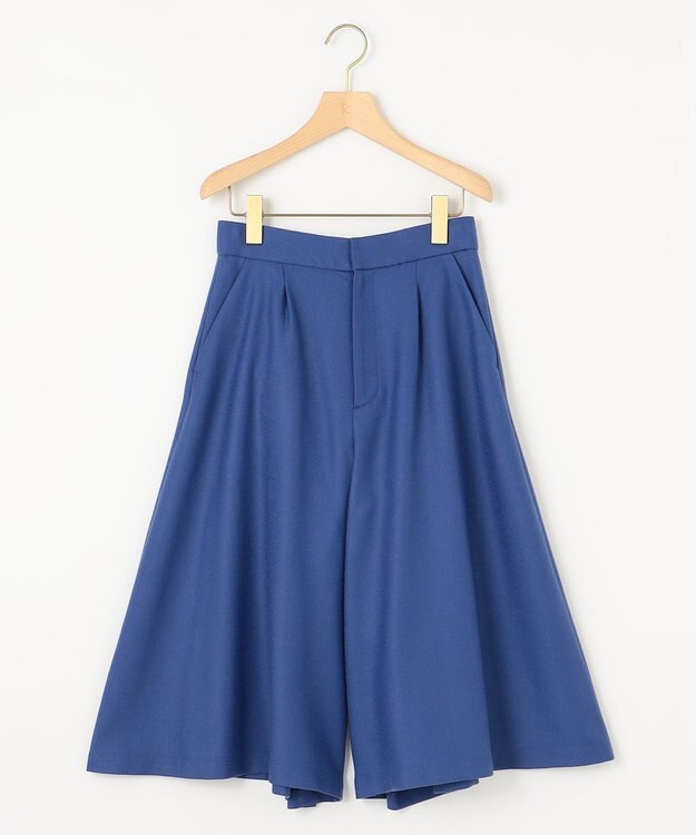 組曲 L 【WEB一部店舗限定】ウールジョーゼット キュロットパンツ ブルー系
