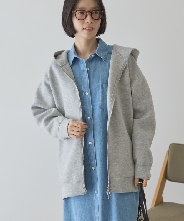 AMERICAN HOLIC ポンチZIPパーカー Light Gray Mixture