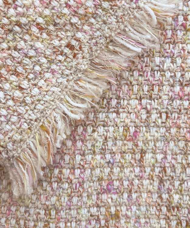 23区 【見上愛さん着用/新色追加/VERY掲載】ツイード ニット ジャケット ピンクミックス