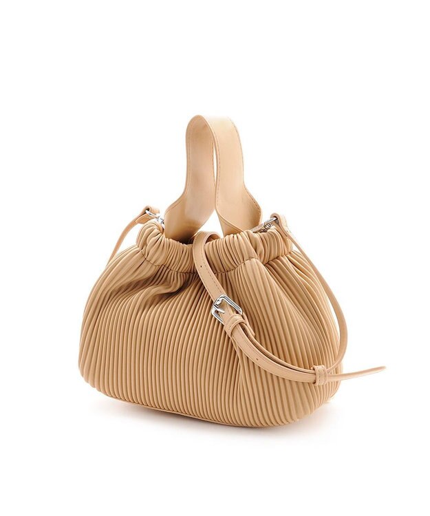 MioFIRANO プリーツミニバッグ 2WAY　FR エフアール BEIGE