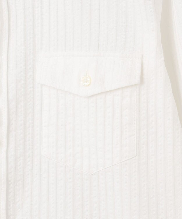 JOSEPH ABBOUD 【イージーケア】オーガニックコットンプリッセ シャツ ホワイト系