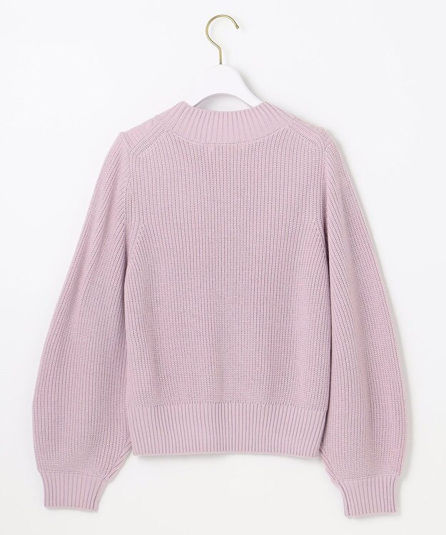 ANY SIS 【洗える】スフレケーブルパフスリーブ ニット ペールピンク
