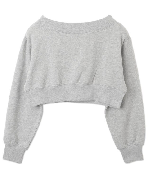 WEGO オフショルショートスウェット 杢グレー